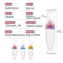 Charger l&#39;image dans la galerie, Distributeur d’aliments pour bébé avec cuillère détachable – 120 ml

