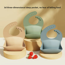 Charger l&#39;image dans la galerie, Bavoir Bébé en Silicone – Imperméable avec Pochette Collectrice
