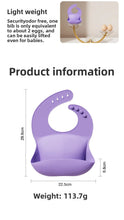 Charger l&#39;image dans la galerie, Bavoir Bébé en Silicone – Imperméable avec Pochette Collectrice
